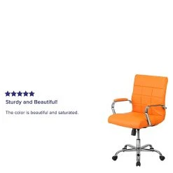 Flash Furniture Mid-Back, Orange Vinyl Executive Swivel Office Chair With Chrome Arms [GO-2240-ORG-GG] -Cheap The Flex Chair Store unnamed file 3778