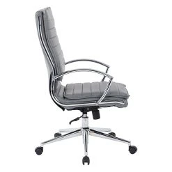Office Star Pro-Line II Charcoal Gray Faux Leather High Back Manager's Chair With Chrome Finish Arms And Base (SPX23590C-U42) -Cheap The Flex Chair Store unnamed file 3811