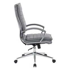 Office Star Pro-Line II Charcoal Gray Faux Leather High Back Manager's Chair With Chrome Finish Arms And Base (SPX23590C-U42) -Cheap The Flex Chair Store unnamed file 3812