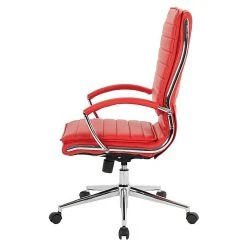 Office Star Pro-Line II Red Faux Leather High Back Manager's Chair With Chrome Finish Arms And Base (SPX23590C-U9) -Cheap The Flex Chair Store unnamed file 3848