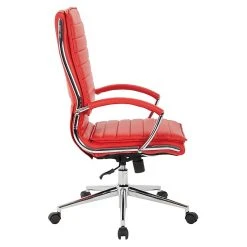 Office Star Pro-Line II Red Faux Leather High Back Manager's Chair With Chrome Finish Arms And Base (SPX23590C-U9) -Cheap The Flex Chair Store unnamed file 3849