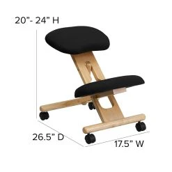 Flash Furniture Ergonomic Fabric Kneeling Chair, Armless, Black (WL-SB-210-GG) -Cheap The Flex Chair Store unnamed file 3877