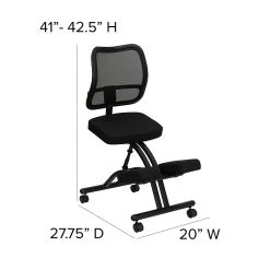Flash Furniture Ergonomic Fabric Kneeling Chair, Armless, Black (WL3520) -Cheap The Flex Chair Store unnamed file 3886