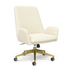 Union & Scale™ MidMod Fabric Manager Chair, Cream (UN56982)