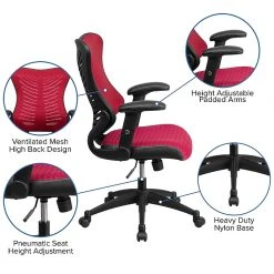 Flash Furniture BLZP806BY Mesh Office Chair, Burgundy (BLZP806BY) -Cheap The Flex Chair Store unnamed file 396