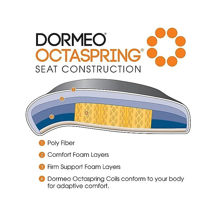 Dormeo Espo Octaspring Bonded Leather Managers Office Chair, Gray (47055) 8 Dormeo Espo Octaspring Bonded Leather Managers Office Chair, Gray (47055) - Image 6