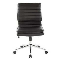 Office Star Pro-Line II Black Faux Leather Armless Mid-Back Manager's Chair With Chrome Finish Arms And Base (SPX23592C-U6) -Cheap The Flex Chair Store unnamed file 4054