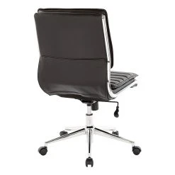 Office Star Pro-Line II Black Faux Leather Armless Mid-Back Manager's Chair With Chrome Finish Arms And Base (SPX23592C-U6) -Cheap The Flex Chair Store unnamed file 4056