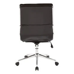 Office Star Pro-Line II Black Faux Leather Armless Mid-Back Manager's Chair With Chrome Finish Arms And Base (SPX23592C-U6) -Cheap The Flex Chair Store unnamed file 4058