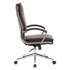 Office Star Pro-Line II Espresso Faux Leather Mid-Back Manager's Chair With Chrome Finish Arms And Base (SPX23591C-U1) -Cheap The Flex Chair Store unnamed file 4072