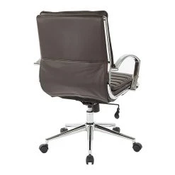 Office Star Pro-Line II Espresso Faux Leather Mid-Back Manager's Chair With Chrome Finish Arms And Base (SPX23591C-U1) -Cheap The Flex Chair Store unnamed file 4077