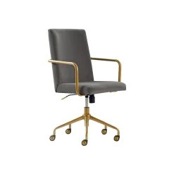 Elle Decor Giselle Fabric Computer And Desk Chair, Light Gray/Gold (CHR10058B) -Cheap The Flex Chair Store unnamed file 408