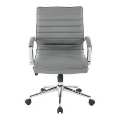 Office Star Pro-Line II Charcoal Gray Faux Leather Mid-Back Manager's Chair With Chrome Finish Arms And Base (SPX23591C-U42) -Cheap The Flex Chair Store unnamed file 4102