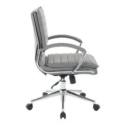 Office Star Pro-Line II Charcoal Gray Faux Leather Mid-Back Manager's Chair With Chrome Finish Arms And Base (SPX23591C-U42) -Cheap The Flex Chair Store unnamed file 4107