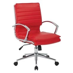 Office Star Pro-Line II Red Faux Leather Mid-Back Manager's Chair With Chrome Finish Arms And Base (SPX23591C-U9) -Cheap The Flex Chair Store unnamed file 4111