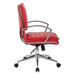 Office Star Pro-Line II Red Faux Leather Mid-Back Manager's Chair With Chrome Finish Arms And Base (SPX23591C-U9) -Cheap The Flex Chair Store unnamed file 4116