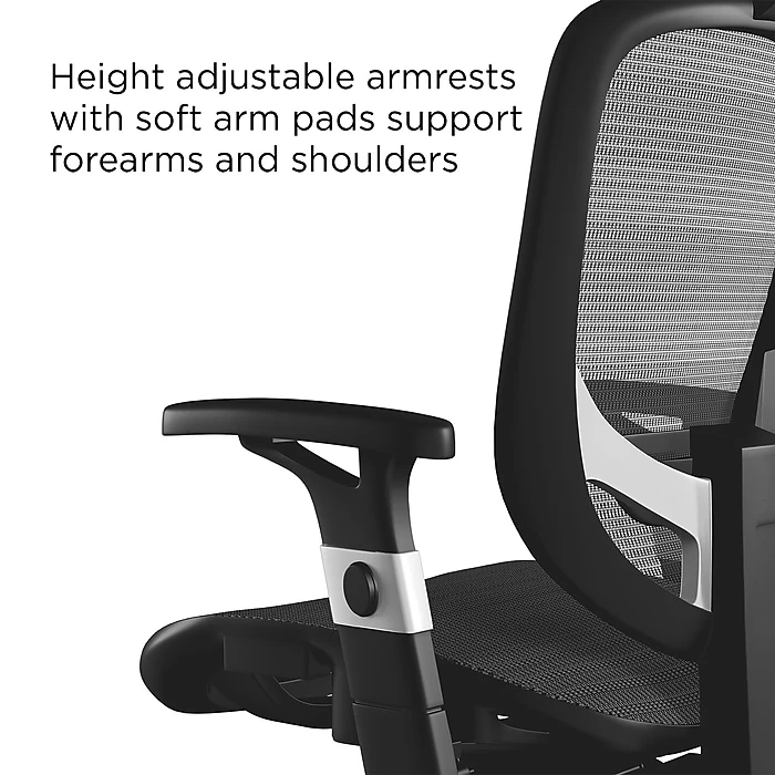 Union & Scale™ FlexFit™ Hyken Mesh Task Chair, Black (UN59460) 5 Union & Scale™ FlexFit™ Hyken Mesh Task Chair, Black (UN59460) - Image 4