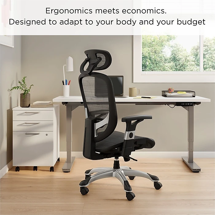 Union & Scale™ FlexFit™ Hyken Mesh Task Chair, Black (UN59460) 6 Union & Scale™ FlexFit™ Hyken Mesh Task Chair, Black (UN59460) - Image 5