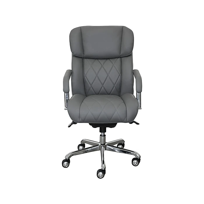 La-Z-Boy Sutherland Ergonomic Faux Leather Swivel Computer And Desk Chair, Gray (CHR10048B) 3 La-Z-Boy Sutherland Ergonomic Faux Leather Swivel Computer And Desk Chair, Gray (CHR10048B)