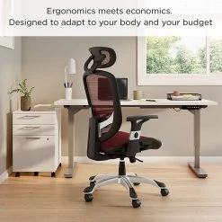 Union & Scale™ FlexFit™ Hyken Mesh Task Chair, Maroon (UN59462) -Cheap The Flex Chair Store unnamed file 4159