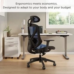 Union & Scale™ FlexFit™ Dexley Mesh Task Chair, Blue (UN59375) -Cheap The Flex Chair Store unnamed file 4169