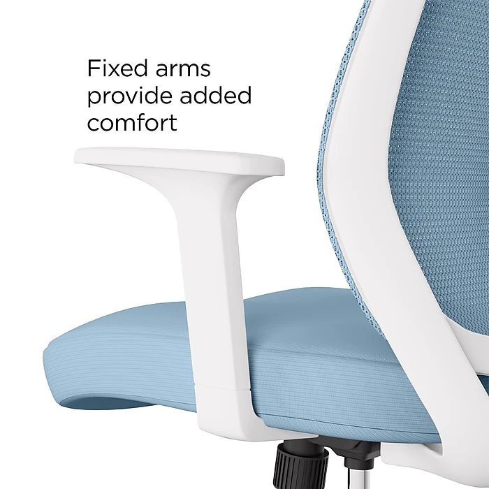 Union & Scale™ Essentials Mesh Back Fabric Task Chair, Seafoam (UN60409) 5 Union & Scale™ Essentials Mesh Back Fabric Task Chair, Seafoam (UN60409) - Image 3