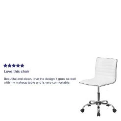 Flash Furniture Low Back Armless White Ribbed Designer Swivel Task Chair (DS512BWH) -Cheap The Flex Chair Store unnamed file 4400
