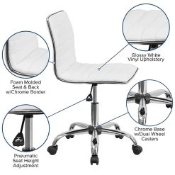 Flash Furniture Low Back Armless White Ribbed Designer Swivel Task Chair (DS512BWH) -Cheap The Flex Chair Store unnamed file 4401