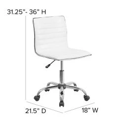 Flash Furniture Low Back Armless White Ribbed Designer Swivel Task Chair (DS512BWH) -Cheap The Flex Chair Store unnamed file 4402