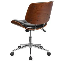 Flash Furniture Mid-Back Black Leather Ergonomic Wood Swivel Task Chair [SD-2658-5-GG] -Cheap The Flex Chair Store unnamed file 4411
