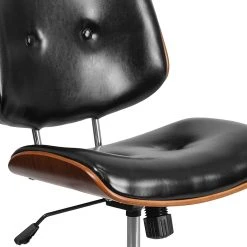 Flash Furniture Mid-Back Black Leather Ergonomic Wood Swivel Task Chair [SD-2658-5-GG] -Cheap The Flex Chair Store unnamed file 4412