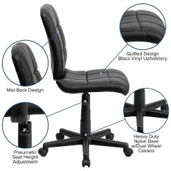 Flash Furniture Vinyl Task Chair, Black (GO16911BK) -Cheap The Flex Chair Store unnamed file 4439