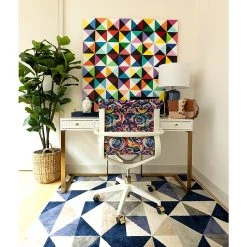 The Raynor Group Elizabeth Sutton Wynwood Fabric Swivel Task Chair, Multi Rose White Gold (K-ESWY-WHT-ROSE-GLD) -Cheap The Flex Chair Store unnamed file 4464