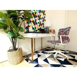 The Raynor Group Elizabeth Sutton Wynwood Fabric Swivel Task Chair, Multi Rose White Gold (K-ESWY-WHT-ROSE-GLD) -Cheap The Flex Chair Store unnamed file 4465