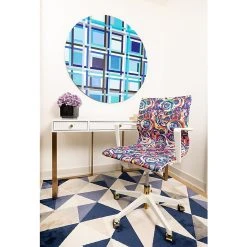 The Raynor Group Elizabeth Sutton Wynwood Fabric Swivel Task Chair, Multi Rose White Gold (K-ESWY-WHT-ROSE-GLD) -Cheap The Flex Chair Store unnamed file 4466