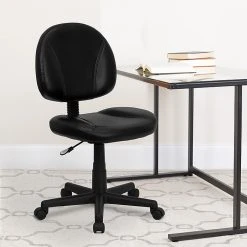 Flash Furniture Faux Leather Task Chair, Black (BT688BK) -Cheap The Flex Chair Store unnamed file 4523