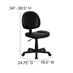 Flash Furniture Faux Leather Task Chair, Black (BT688BK) -Cheap The Flex Chair Store unnamed file 4528