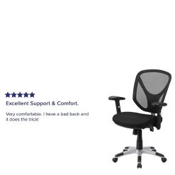 Flash Furniture Mid-Back Black Mesh Swivel Task Chair, Triple Paddle Control, Height-Adjustable Arms -Cheap The Flex Chair Store unnamed file 4573