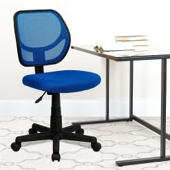 Flash Furniture Fabric Mid-back Task Chair, Blue -Cheap The Flex Chair Store unnamed file 4579