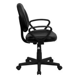 Flash Furniture Mid Back Leather Ergonomic Task Chair With Arms, Black (BT688BKA) -Cheap The Flex Chair Store unnamed file 4599
