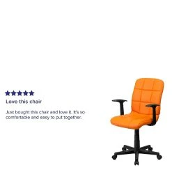 Flash Furniture Mid-Back Quilted Vinyl Task Chair With Nylon Arms, Orange -Cheap The Flex Chair Store unnamed file 4609