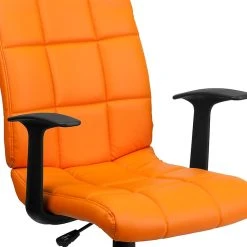 Flash Furniture Mid-Back Quilted Vinyl Task Chair With Nylon Arms, Orange -Cheap The Flex Chair Store unnamed file 4613