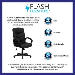 Flash Furniture Faux Leather Task Chair, Black (GO9771BKLEA) 14 Flash Furniture Faux Leather Task Chair, Black (GO9771BKLEA) -Cheap The Flex Chair Store unnamed file 4617
