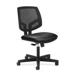 HON Volt Mesh Back Leather Computer And Desk Chair, Black (H5711.SB11.T)