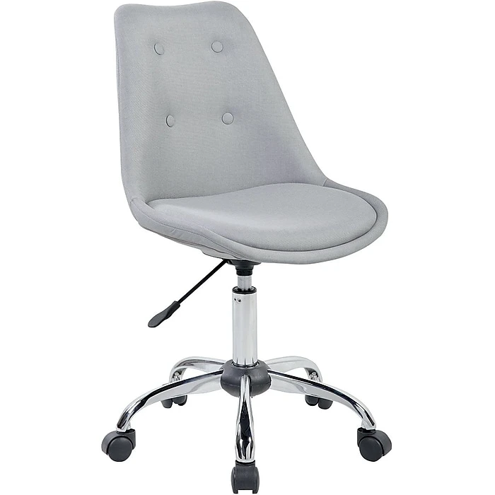 Techni Mobili Tufted Armless Task Chair, Gray 3 Techni Mobili Tufted Armless Task Chair, Gray