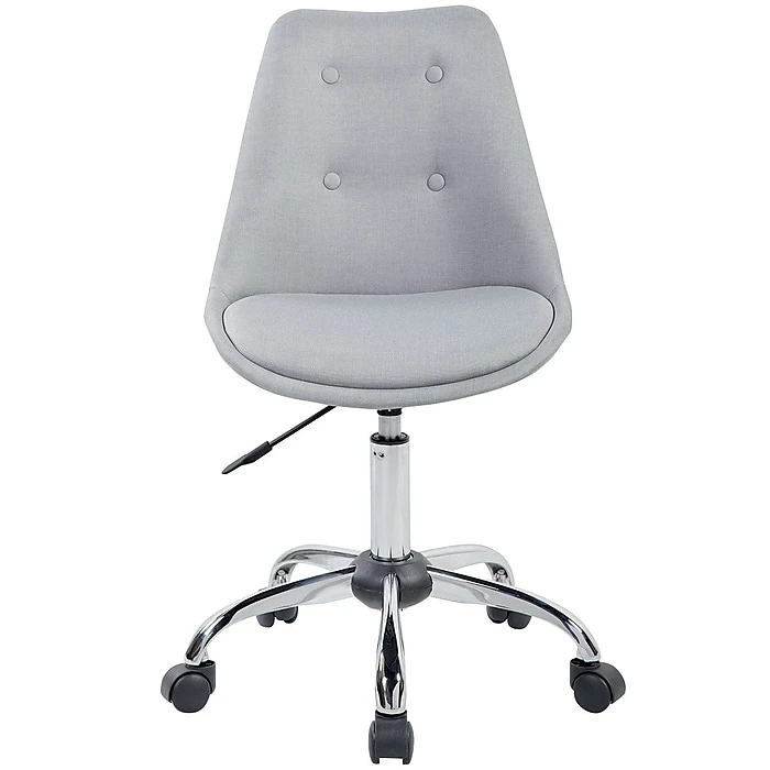 Techni Mobili Tufted Armless Task Chair, Gray 4 Techni Mobili Tufted Armless Task Chair, Gray - Image 2