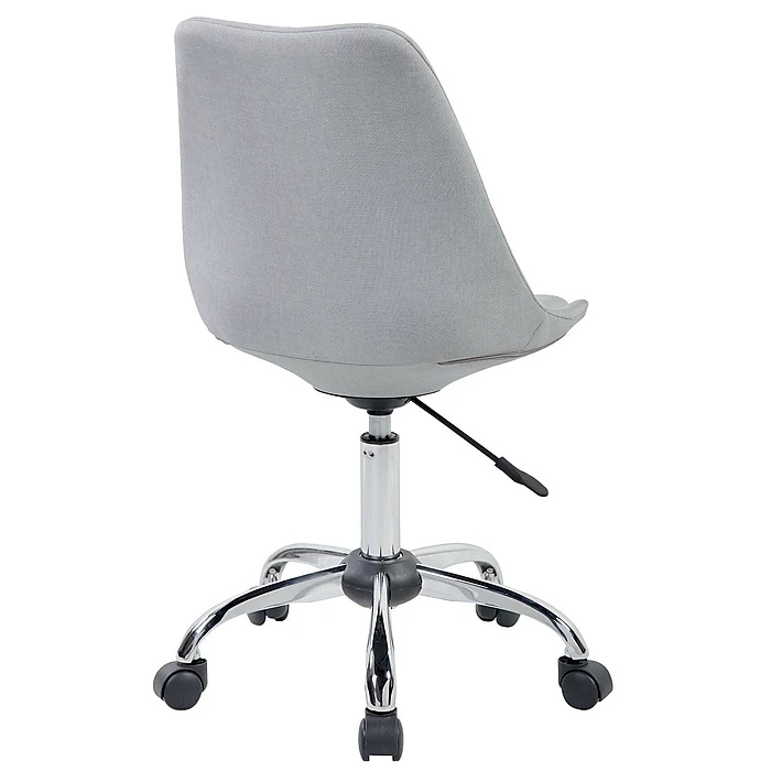 Techni Mobili Tufted Armless Task Chair, Gray 6 Techni Mobili Tufted Armless Task Chair, Gray - Image 4