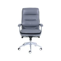 Beautyrest Platinum Bonded Leather Computer And Desk Chair, Gray (49404)