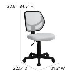Flash Furniture Mid-Back Task Chair, White -Cheap The Flex Chair Store unnamed file 4750