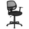 Flash Furniture LFW118ABK Mesh Mid-Back Task Chair With Fixed Arms, Black -Cheap The Flex Chair Store unnamed file 4753